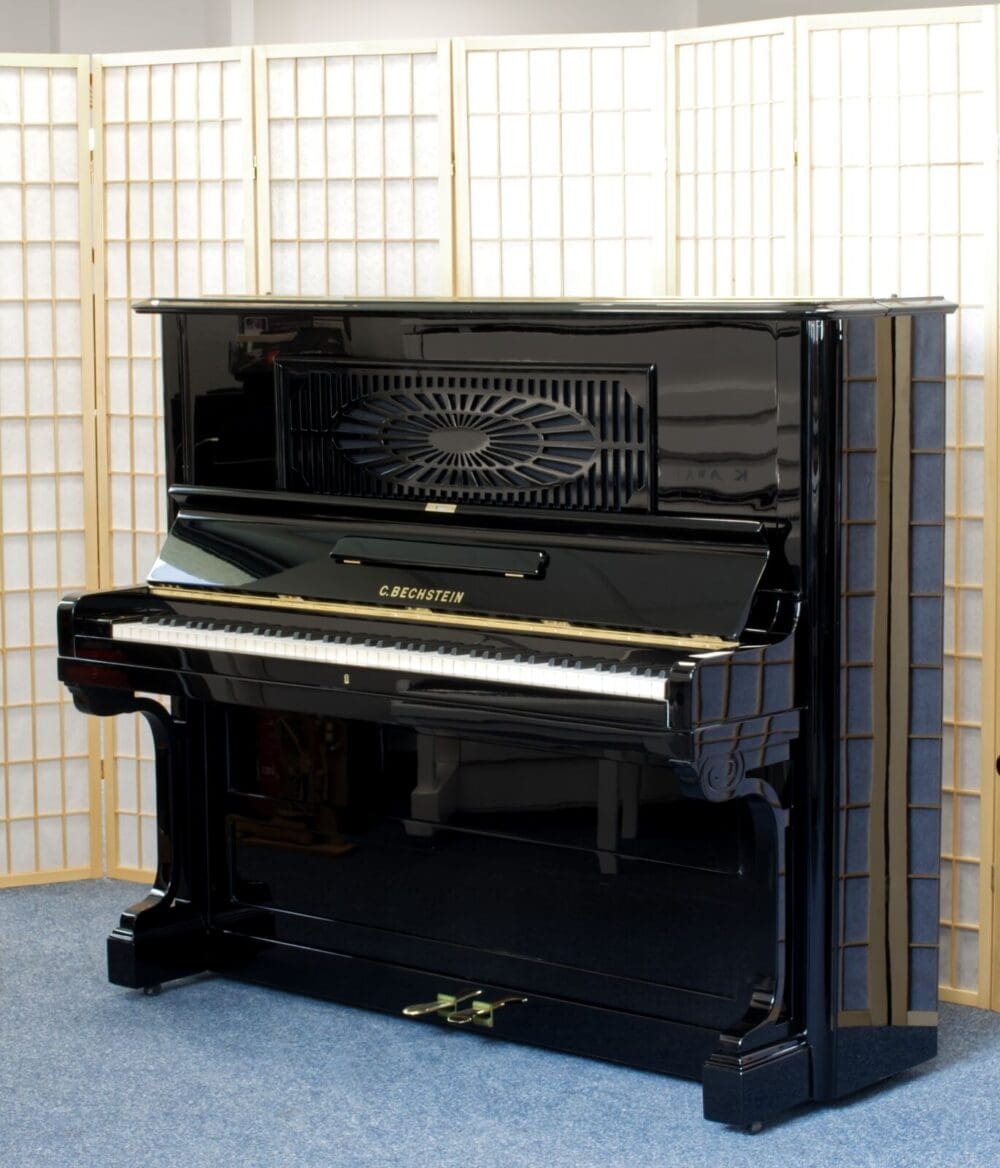 Occasion C. Bechstein Klavier 129 cm, generalüberholt, schwarz, mit Garantie