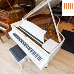 (Verkauft) Steinway & Sons Modell O-180 Salonflügel – Weiß Poliert (1993)